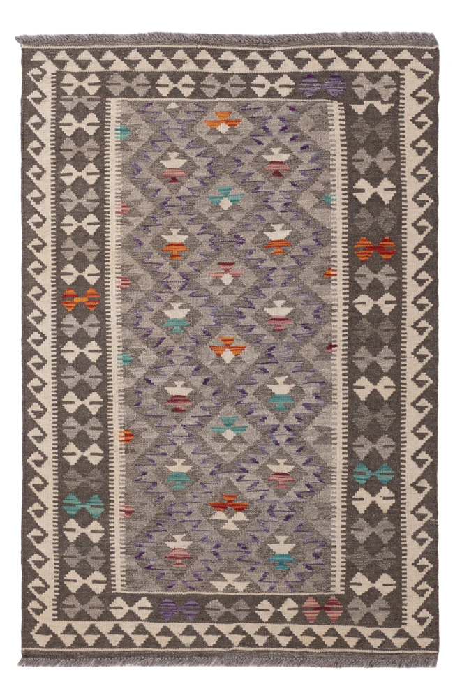 Kelim Maimene Teppich 154x103cm - Wollteppich