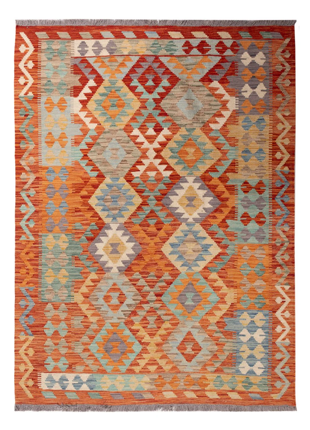 Kelim Teppich - Splash - 171 x 129 cm - mehrfarbig