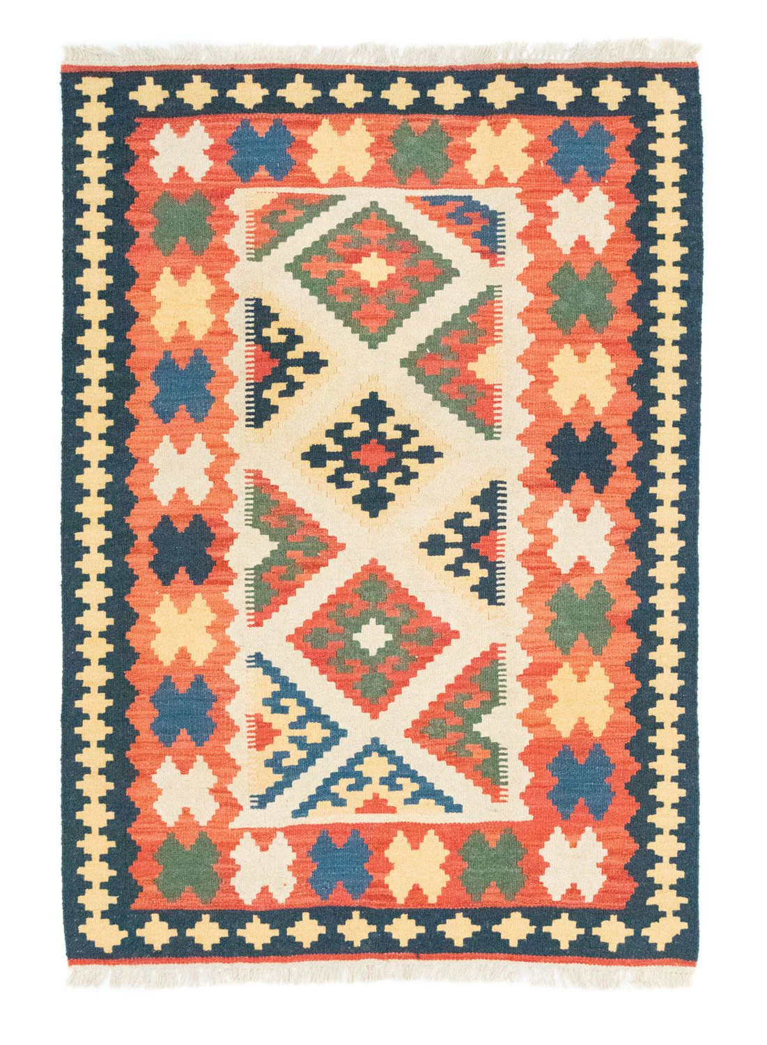 Kelim Teppich - Splash 172 x 120 cm - beige