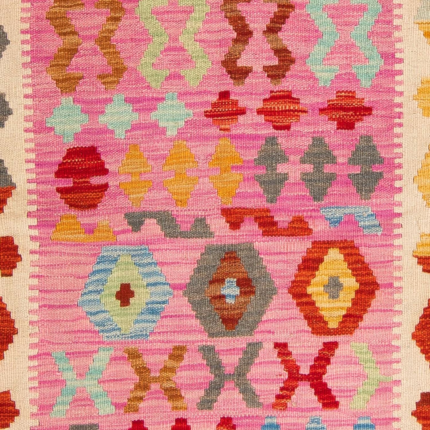 Kelim Teppich - Splash 175 x 130 cm - rosa - Image 2