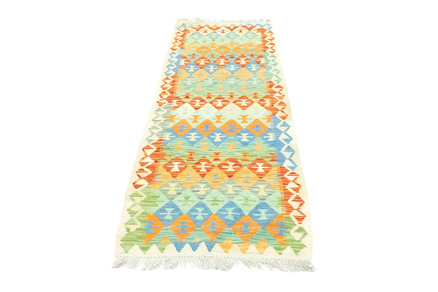 Kelim Afghan Teppich 197x64cm - Image 5
