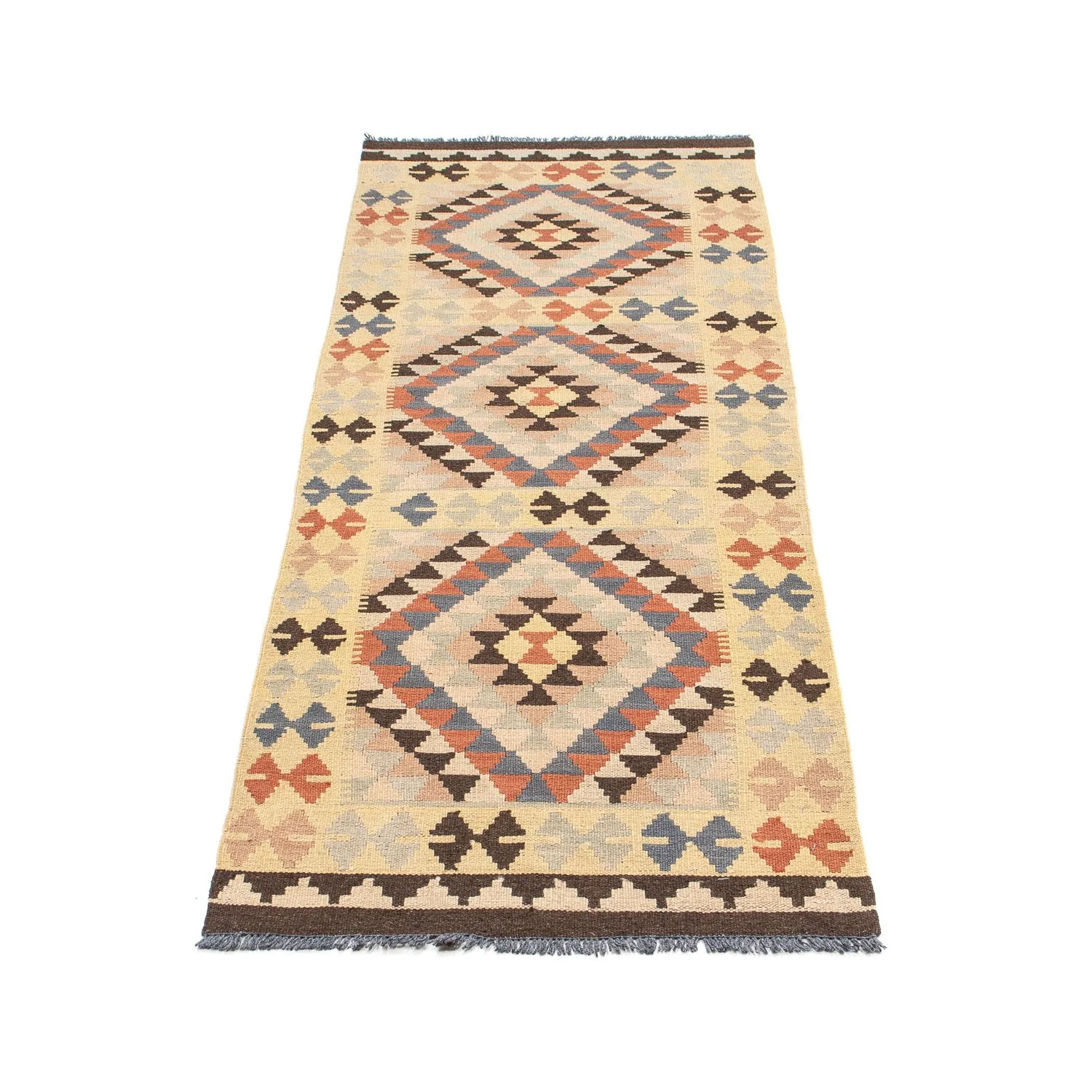 Kelim Teppich - Splash 198 x 63 cm - beige - Image 5