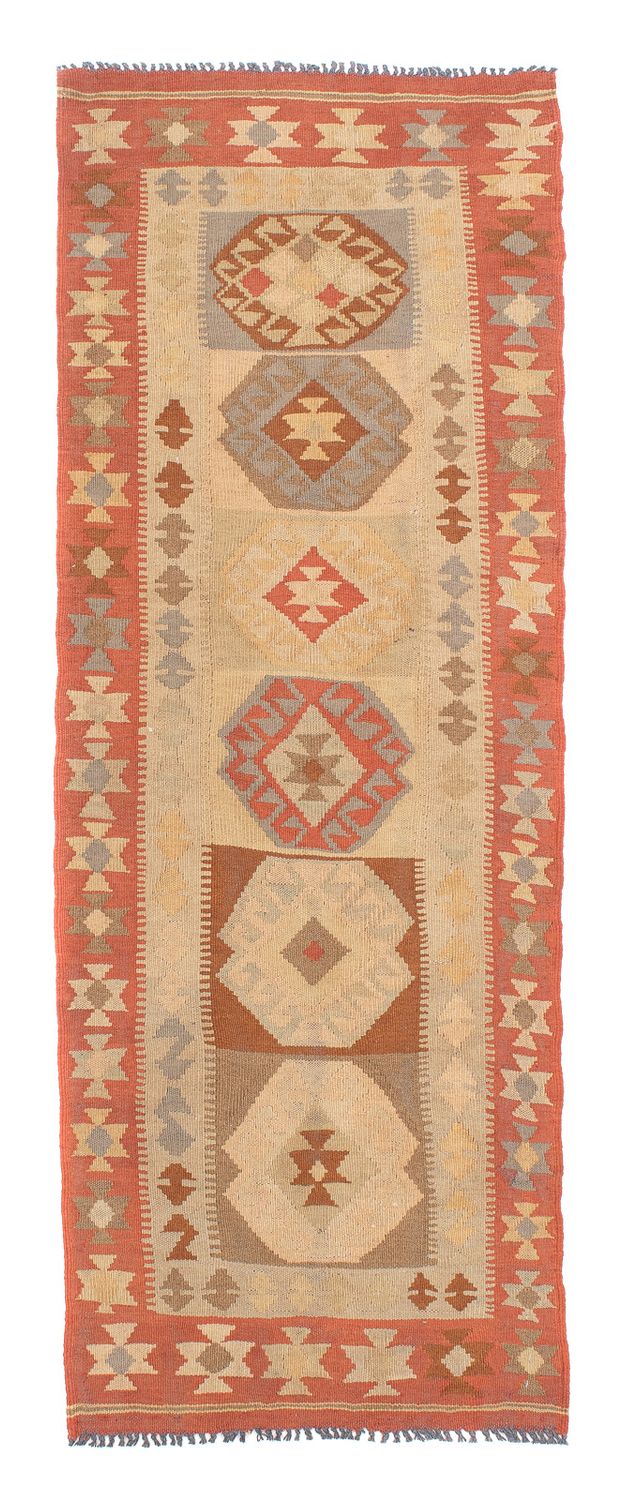 Kelim Teppich - Splash 199 x 67 cm - beige