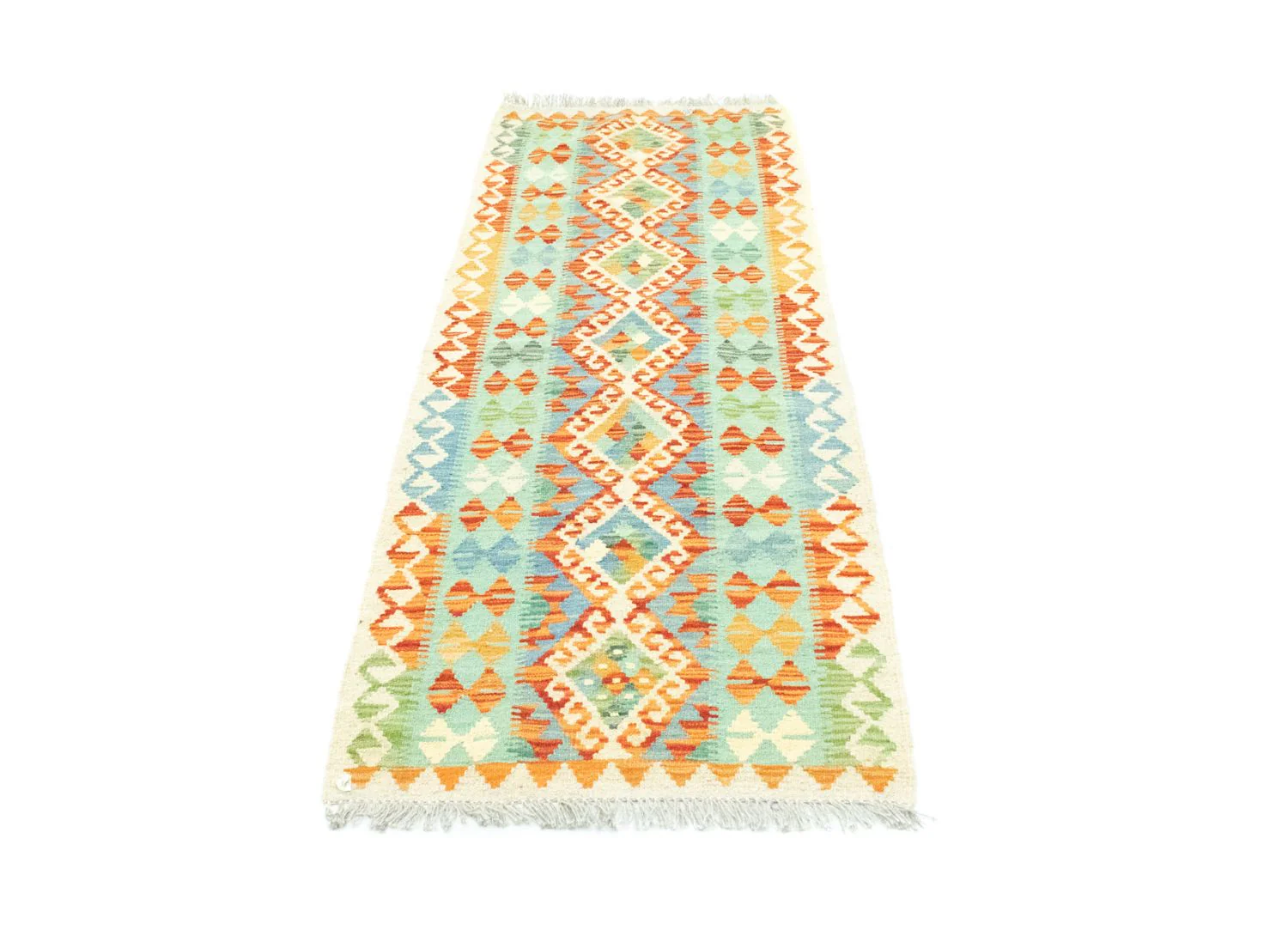 Kelim Afghan Teppich 200x68cm - Image 5