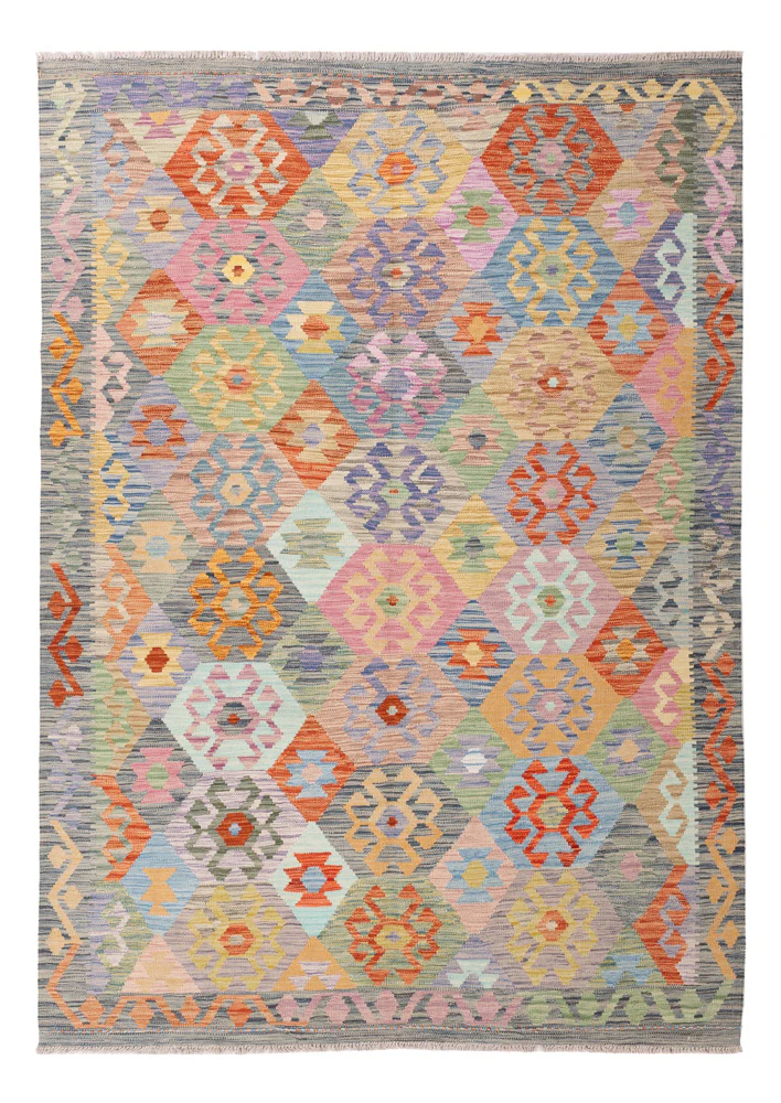 Kelim Teppich - Splash - 234 x 164 cm - bunt