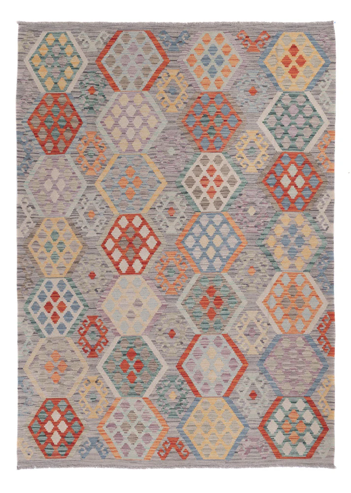 Kelim Teppich - Splash - 238 x 176 cm - mehrfarbig