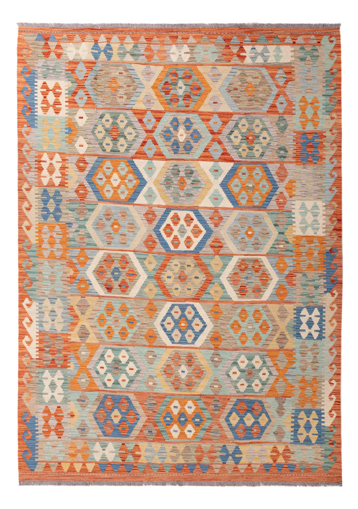 Kelim Teppich - Splash - 249 x 174 cm - bunt