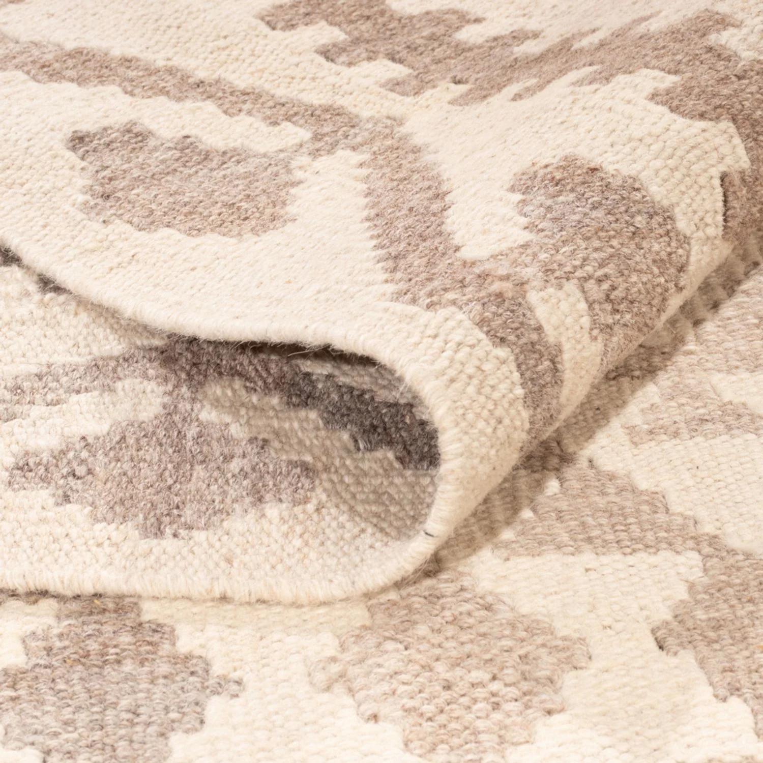 Kelim Teppich - Splash - 286 x 202 cm - hellgrau - Image 4