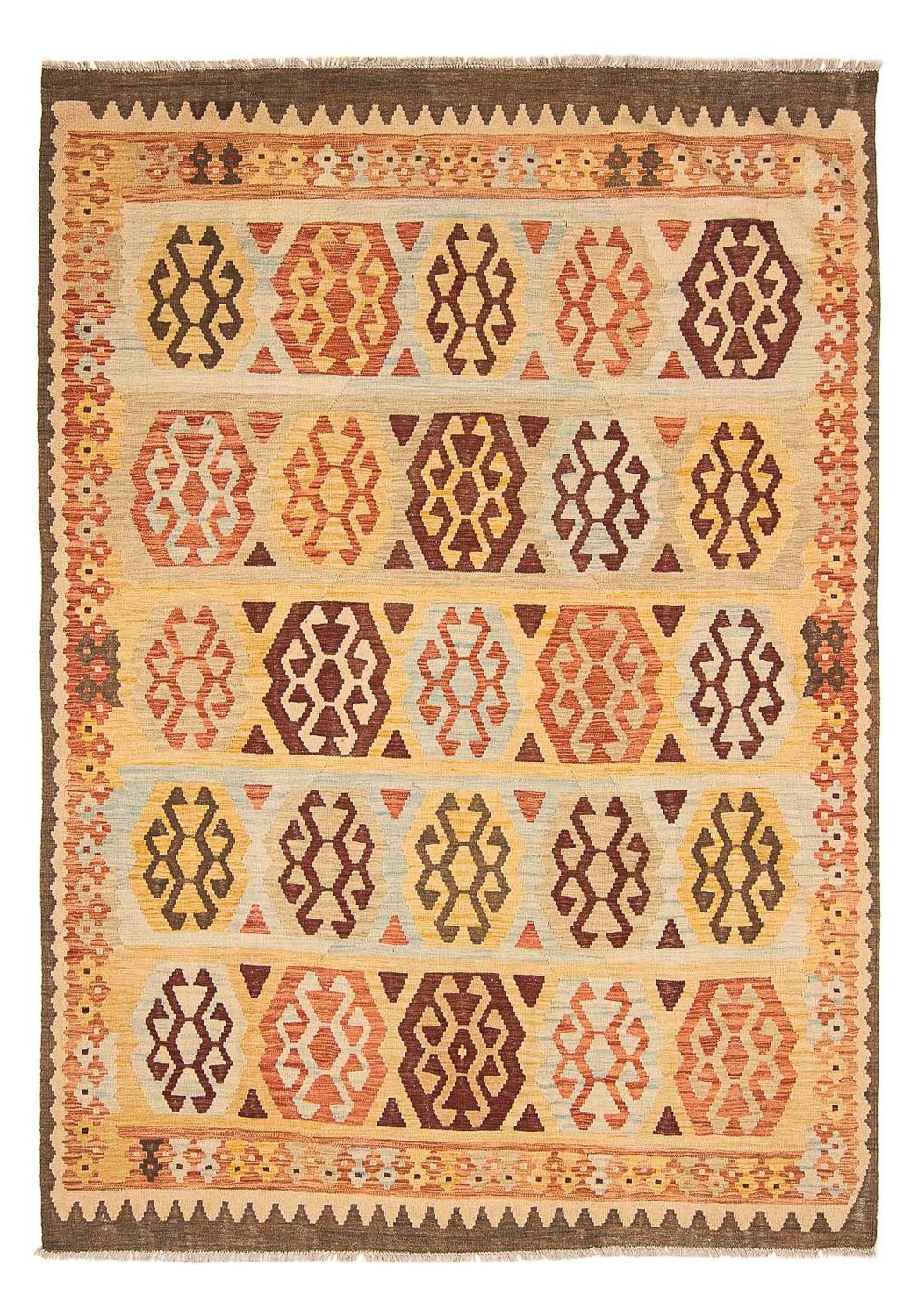 Kelim Teppich - Splash 287 x 199 cm - beige