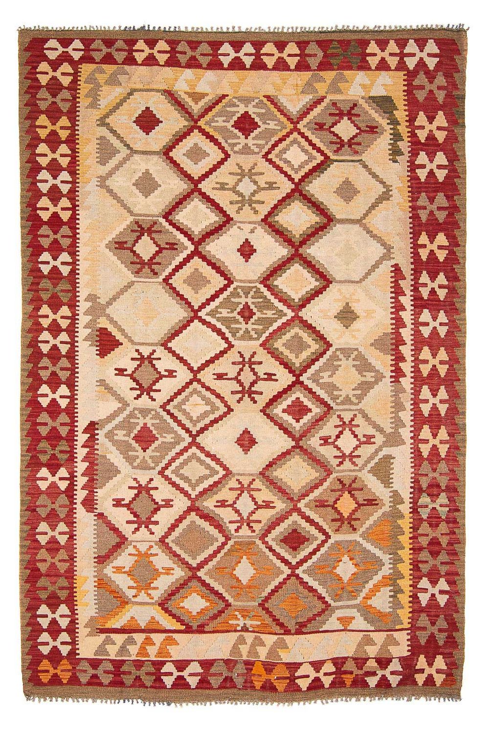 Kelim Teppich - Splash 290 x 193 cm - beige