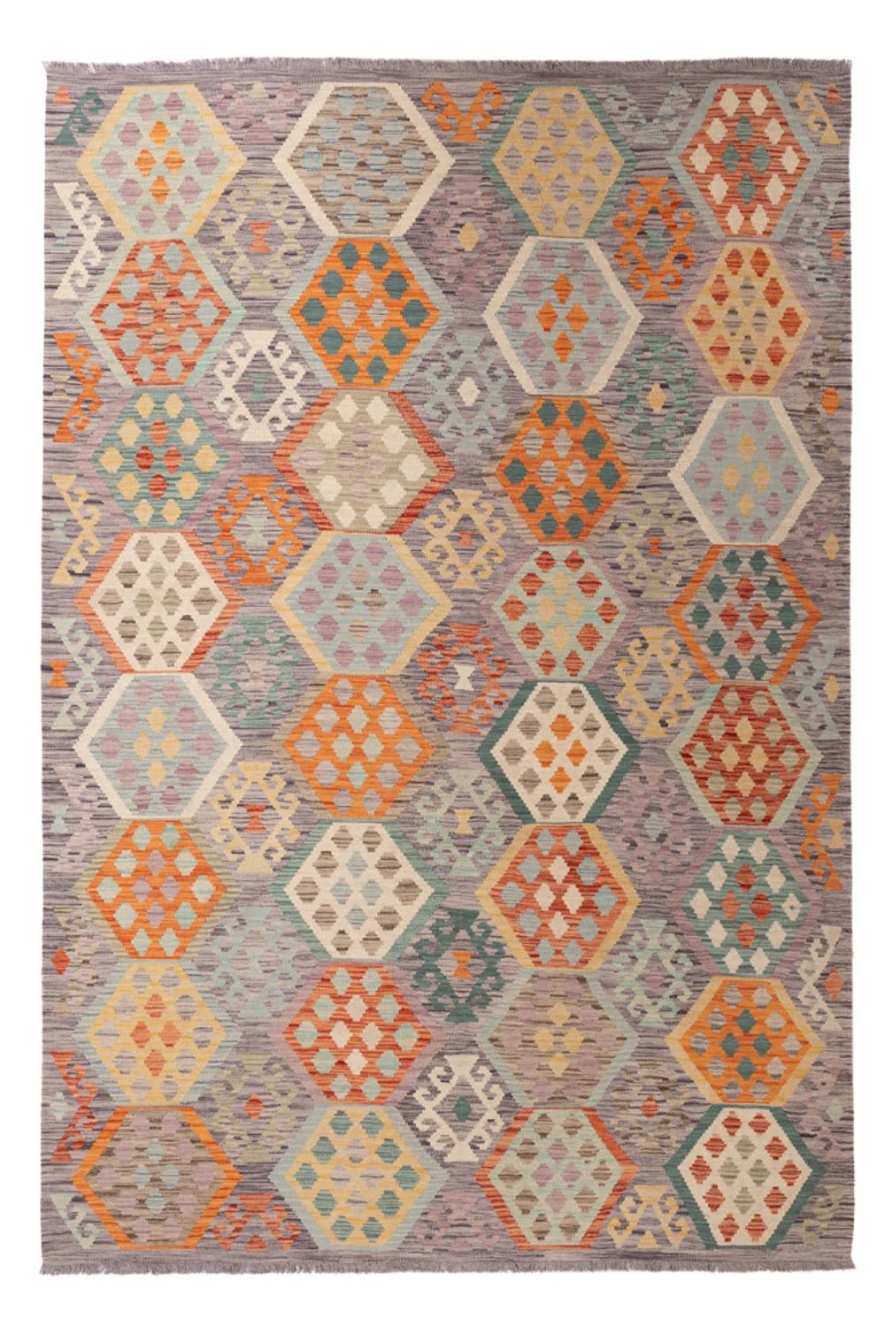 Kelim Teppich - Splash - 292 x 197 cm - mehrfarbig