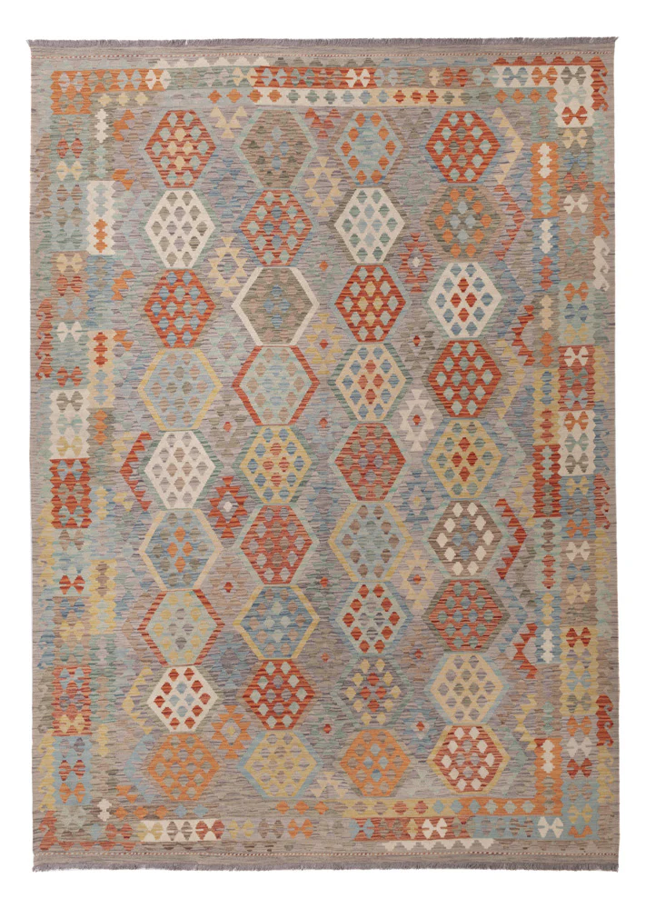 Kelim Teppich - Splash - 345 x 248 cm - bunt