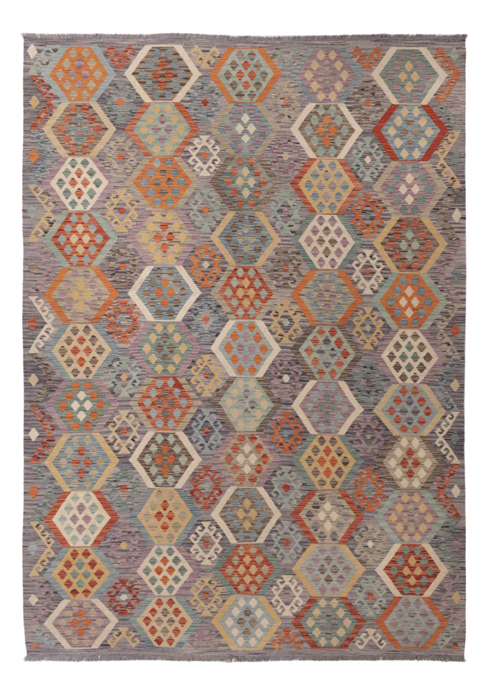 Kelim Teppich - Splash - 350 x 249 cm - bunt