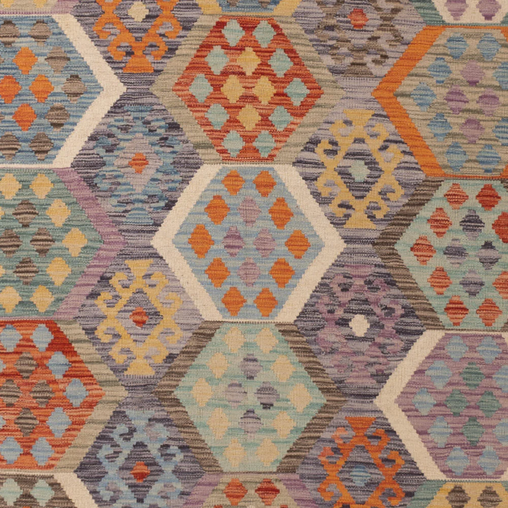 Kelim Teppich - Splash - 350 x 249 cm - bunt - Image 2