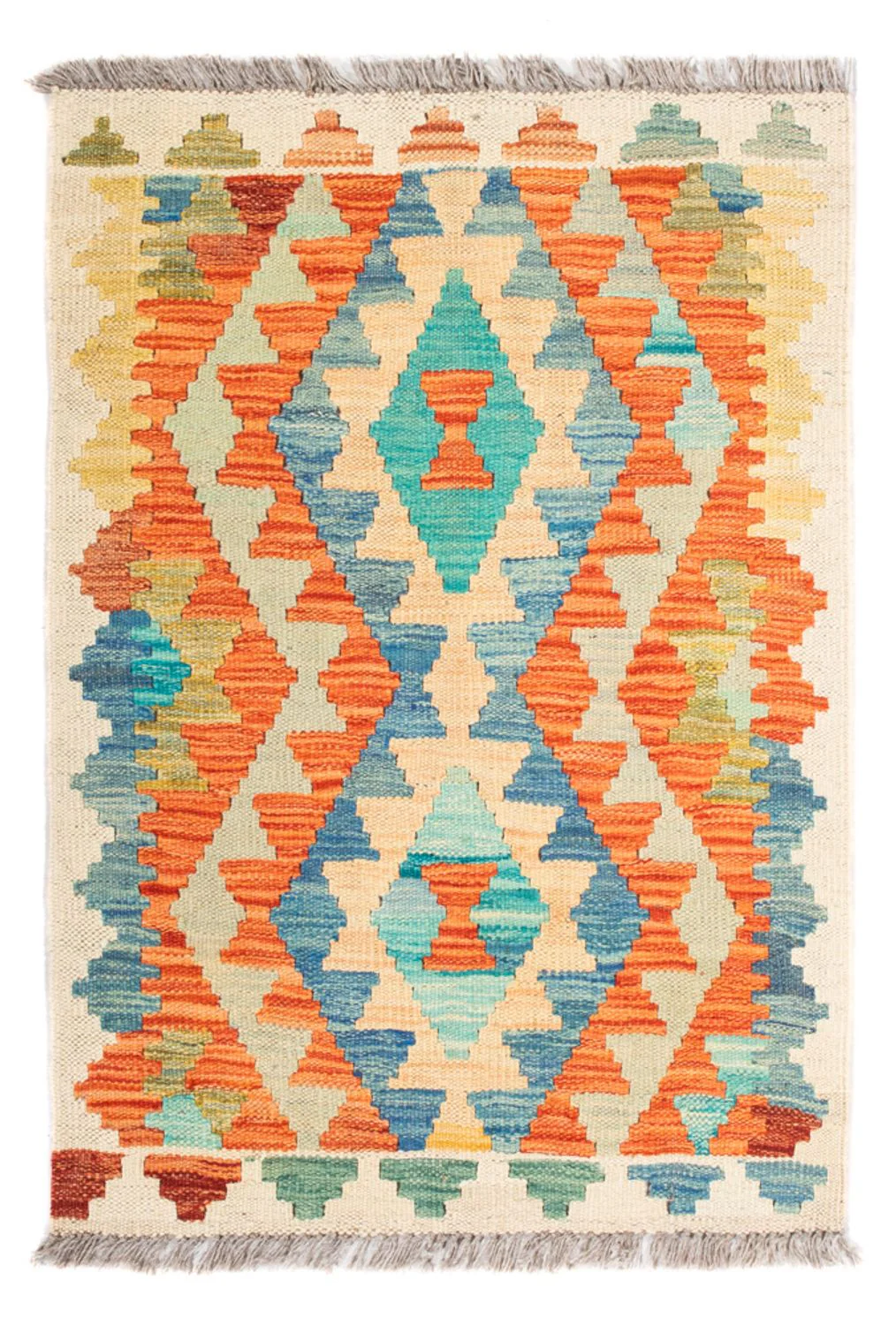 Kelim Teppich - Splash - 89 x 63 cm - mehrfarbig