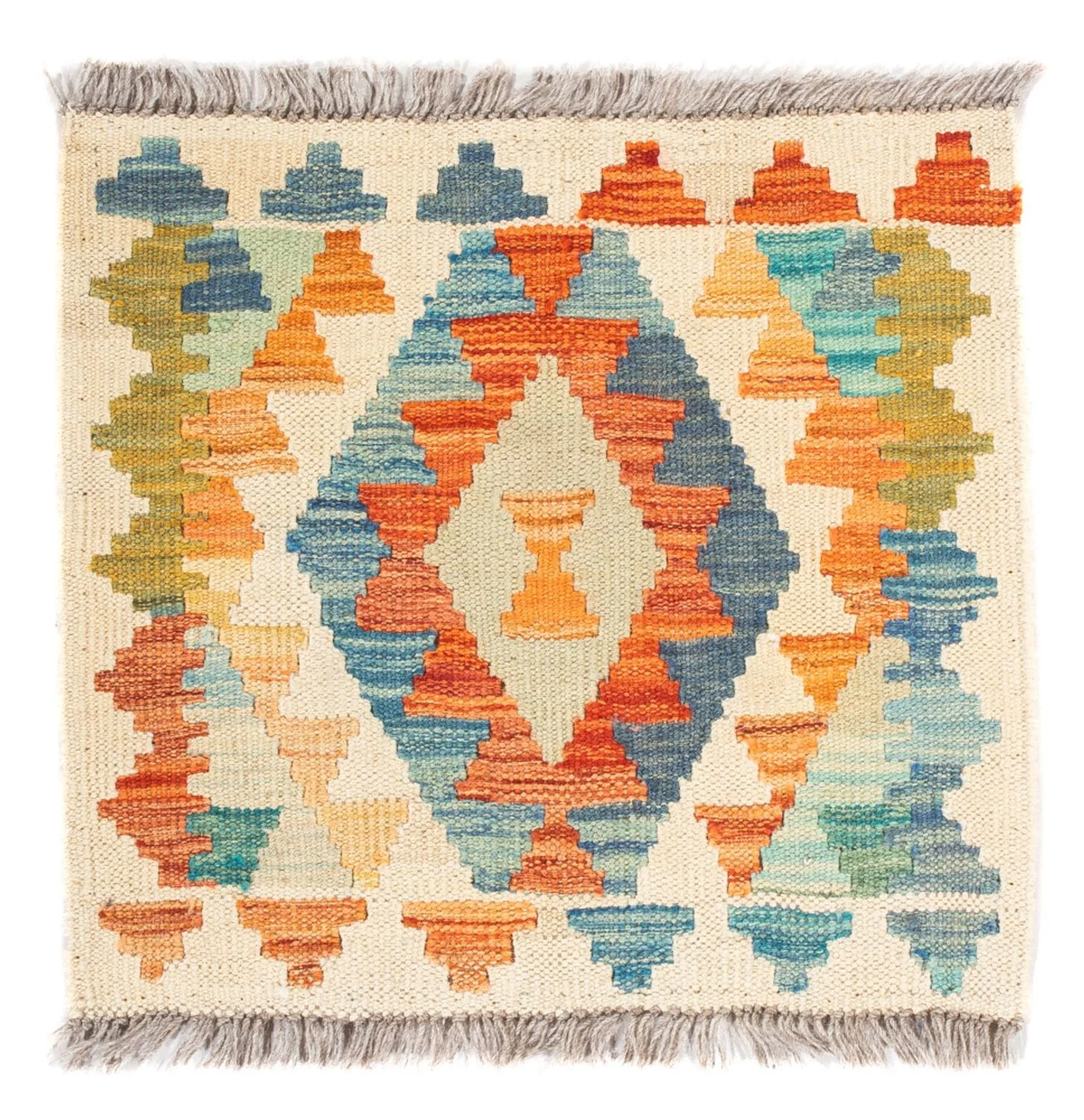 Kelim Teppich - Splash quadratisch - 52 x 50 cm - mehrfarbig