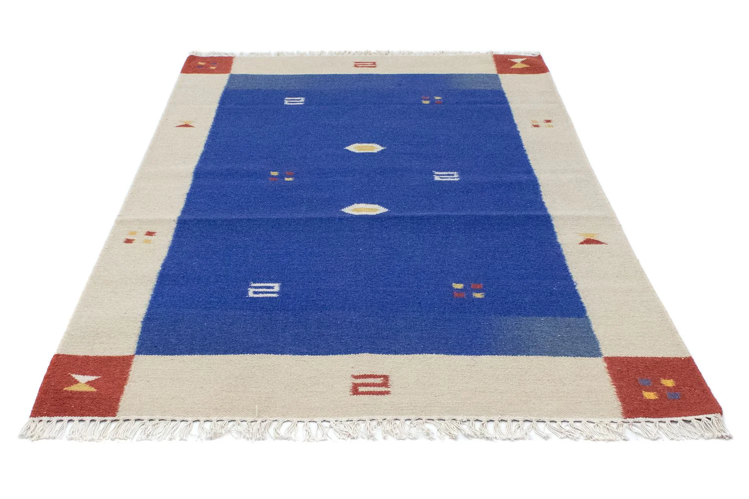 Kelim Teppich - Trendy 180 x 120 cm - blau