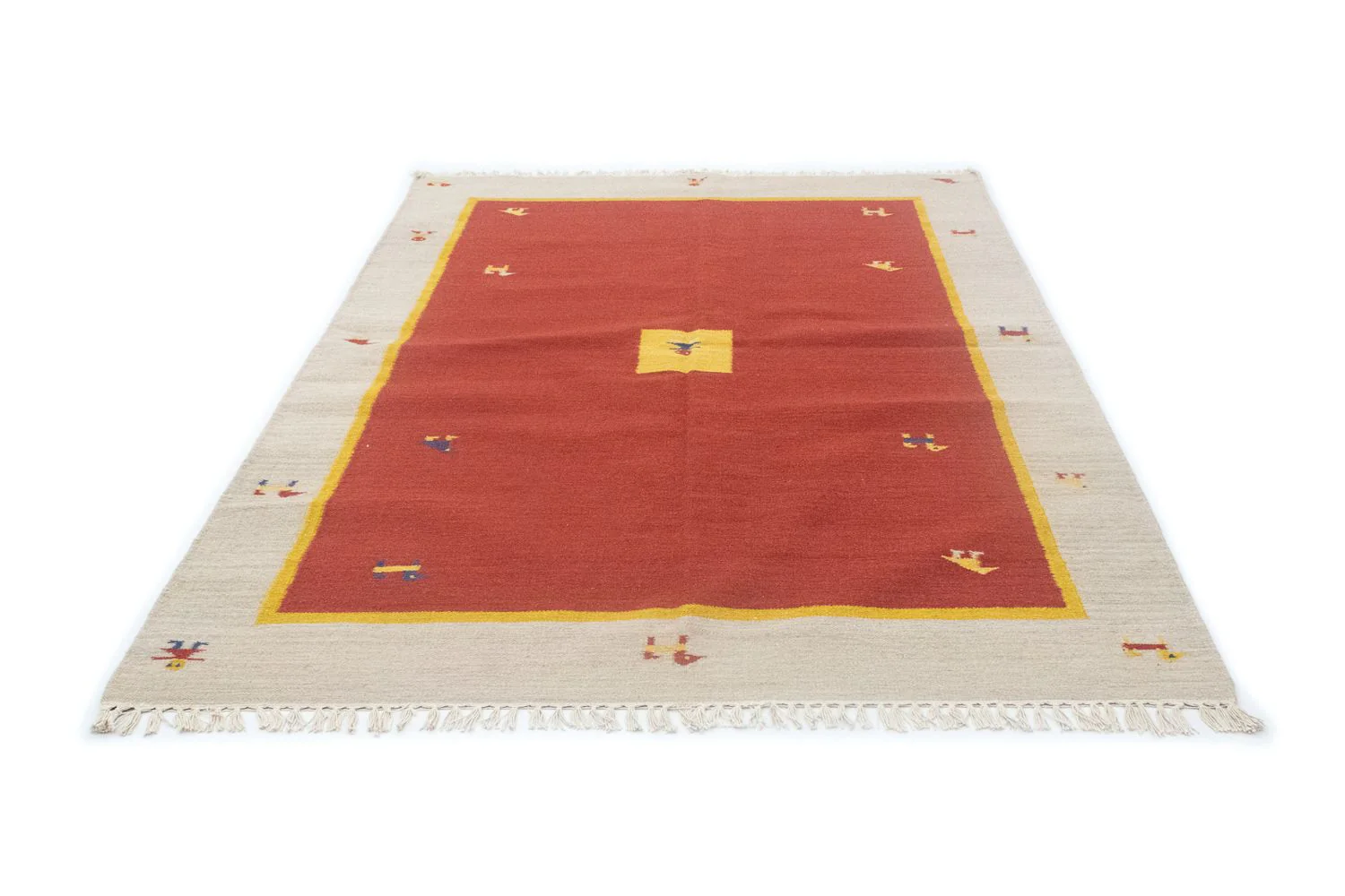 Kelim Teppich - Trendy 200 x 140 cm - rot - Image 5
