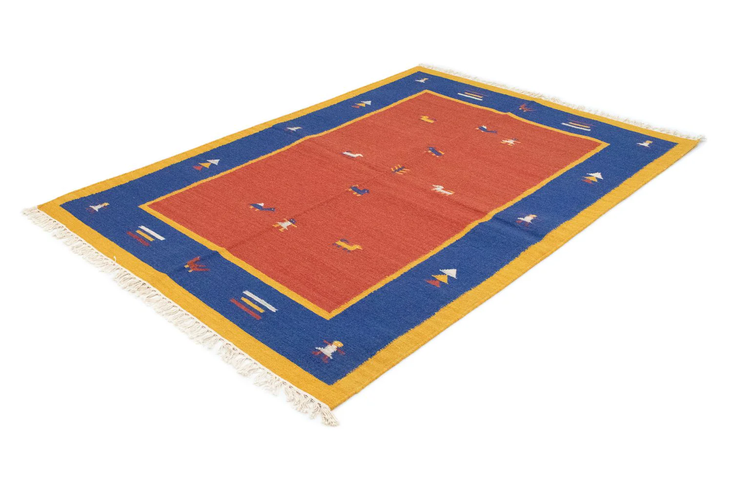 Kelim Teppich - Trendy 200 x 140 cm - orange - Image 4