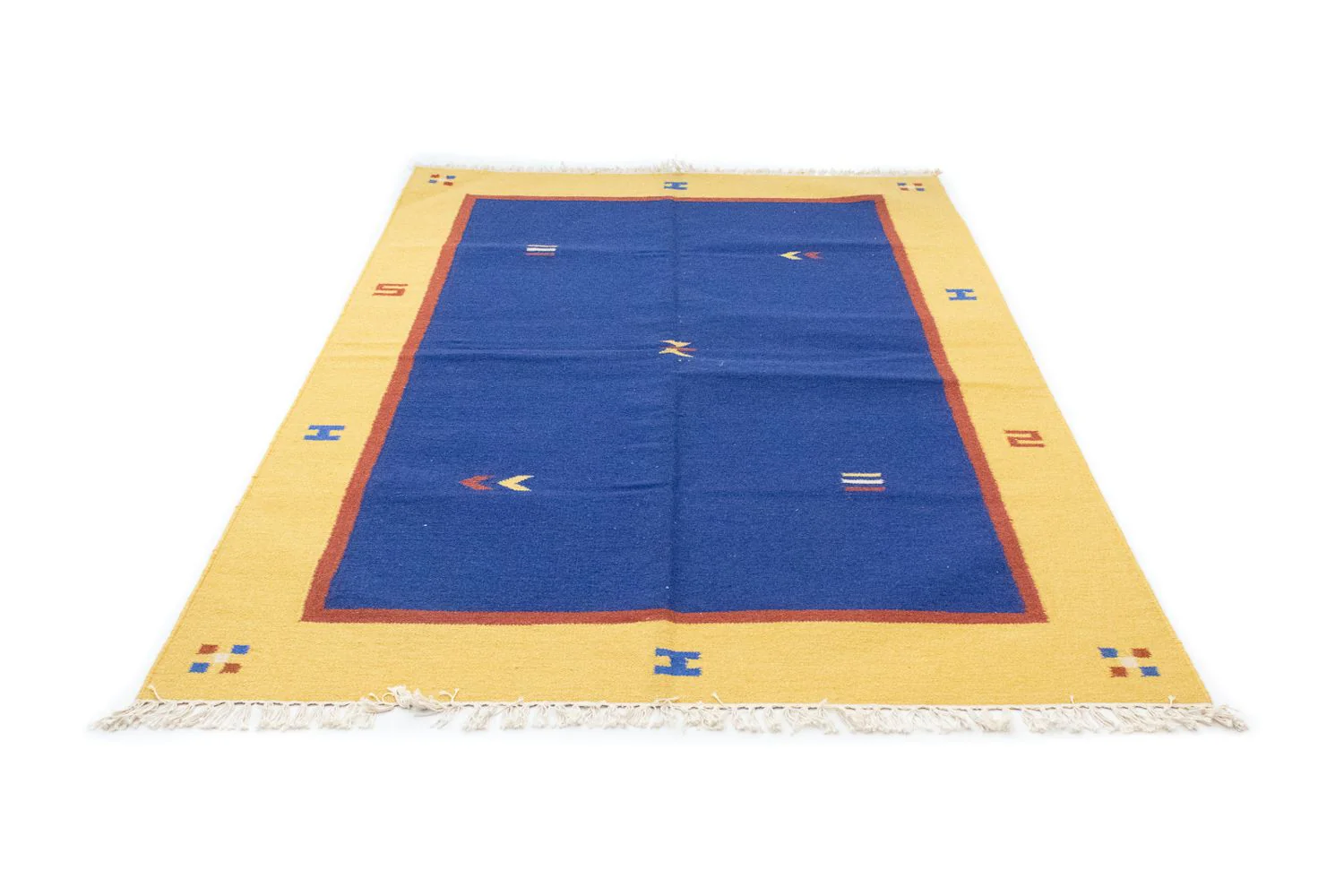 Kelim Teppich - Trendy 200 x 140 cm - blau - Image 5
