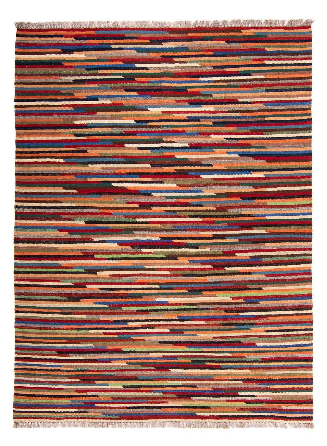 Kelim Teppich - Trendy 202 x 147 cm - mehrfarbig