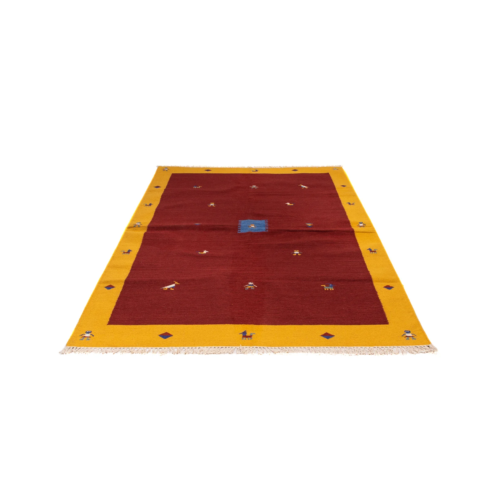 Kelim Teppich - Trendy 240 x 170 cm - dunkelrot - Image 5