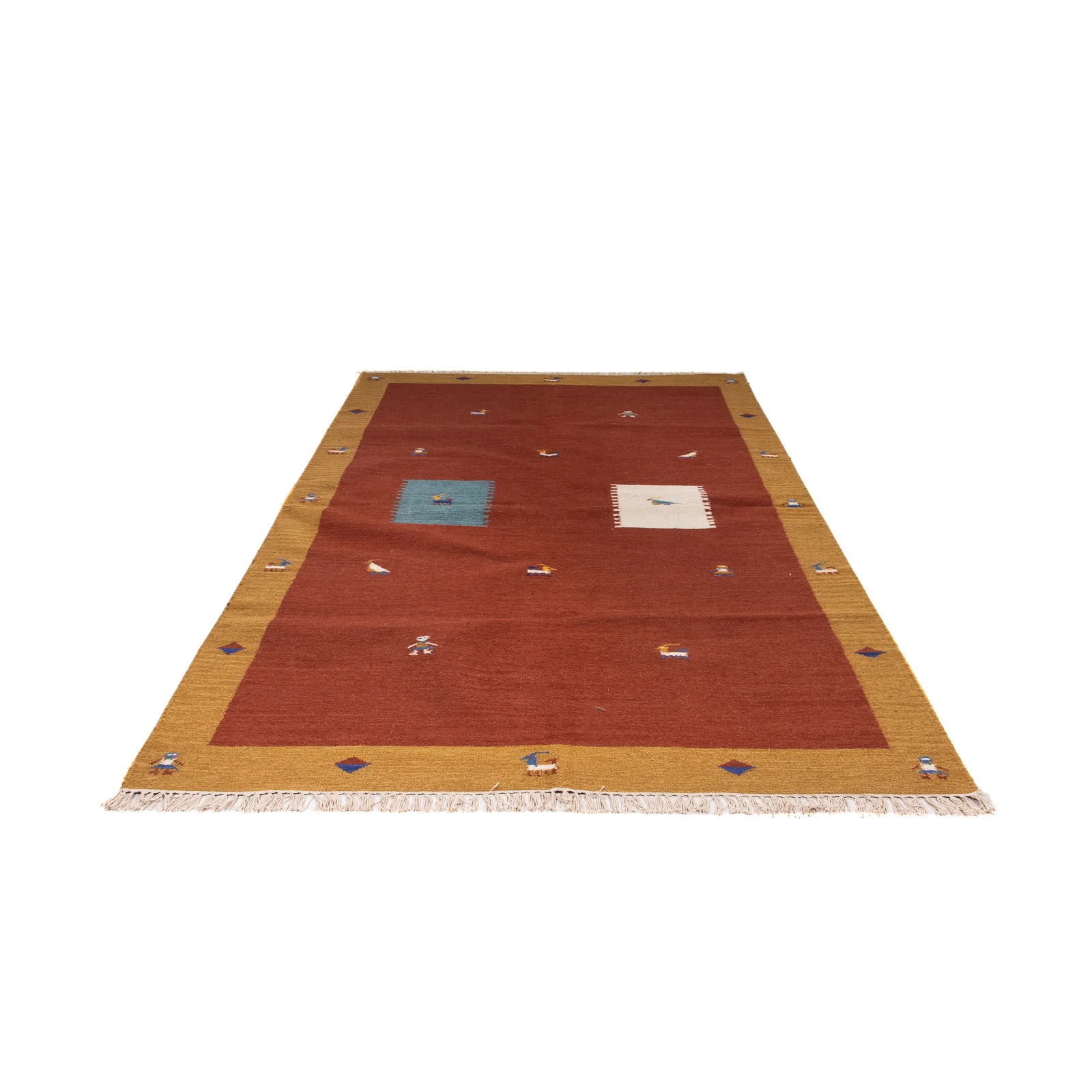 Kelim Teppich - Trendy 240 x 170 cm - dunkelrot - Image 5