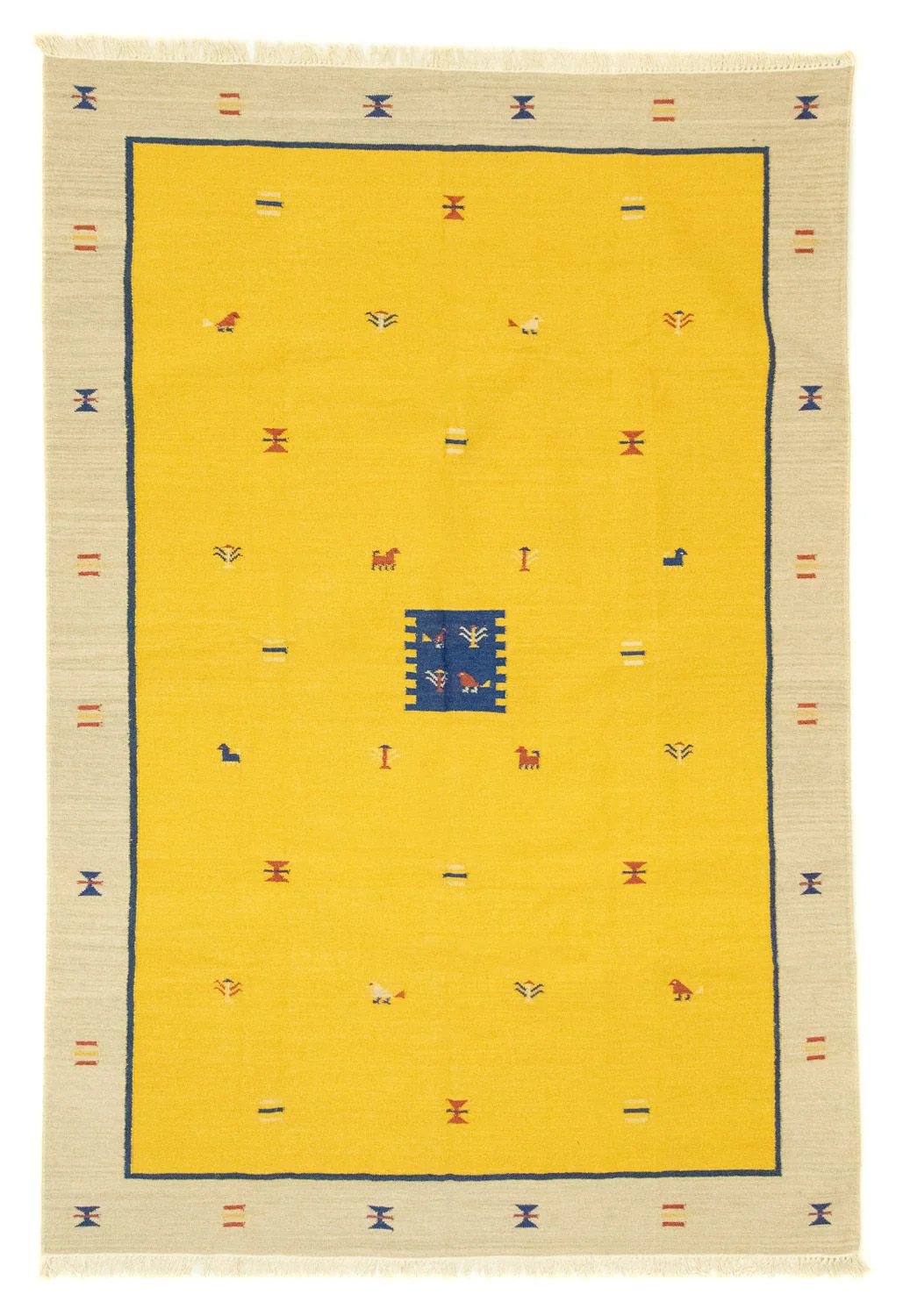 Kelim Teppich - Trendy 300 x 200 cm - gelb