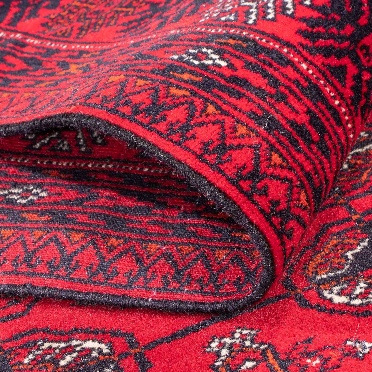 Läufer Afghan - Buchara - 377 x 90 cm - rot - Image 4