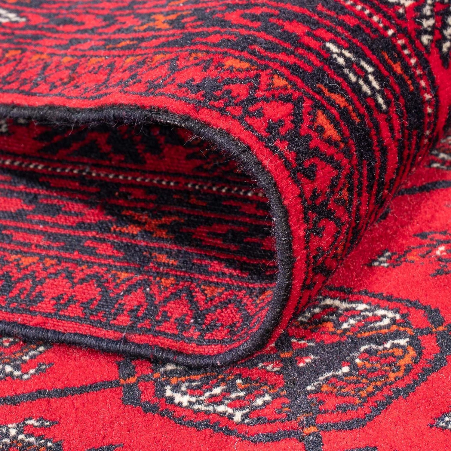 Läufer Afghan - Buchara - 380 x 90 cm - rot - Image 4