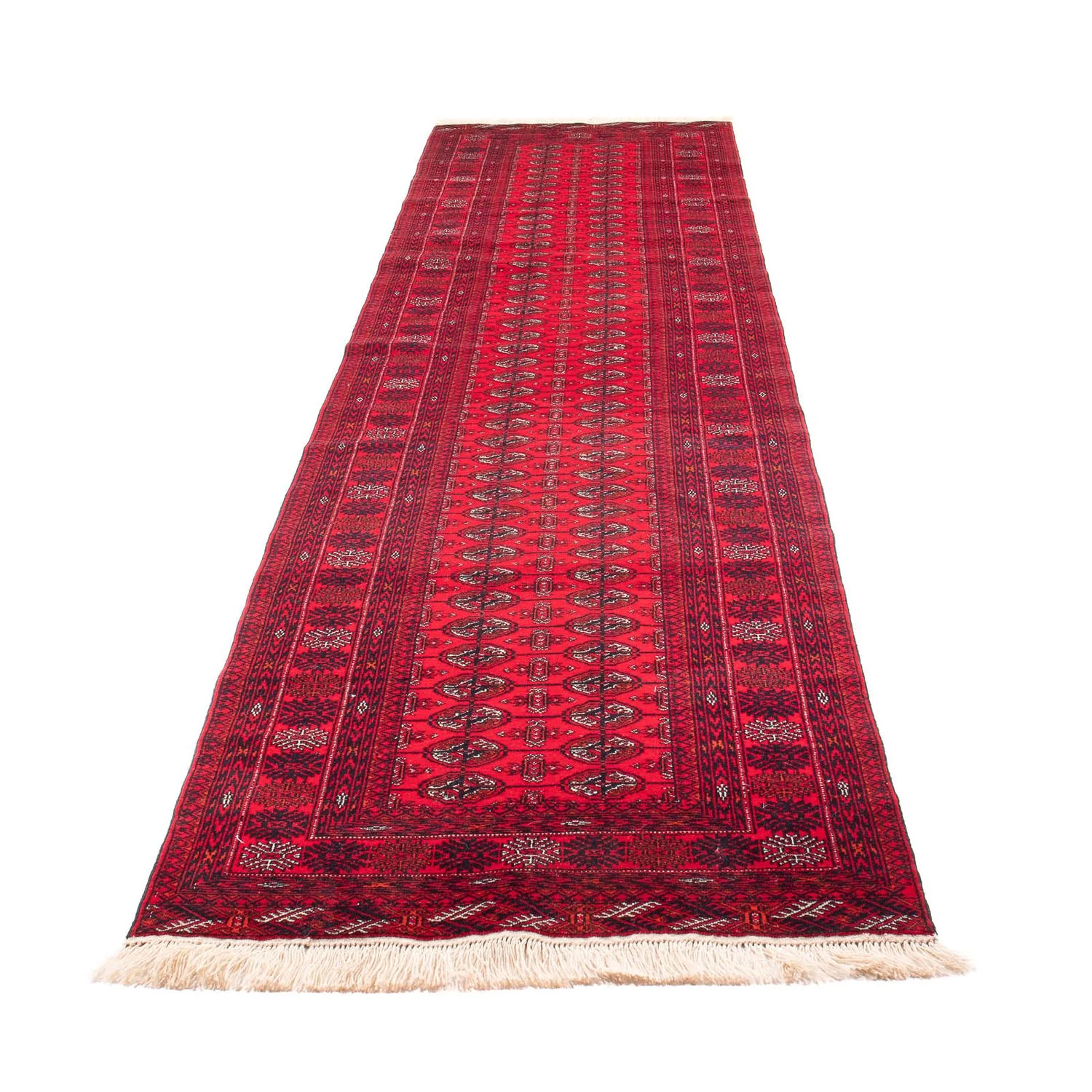 Läufer Afghan - Buchara - 380 x 90 cm - rot - Image 5