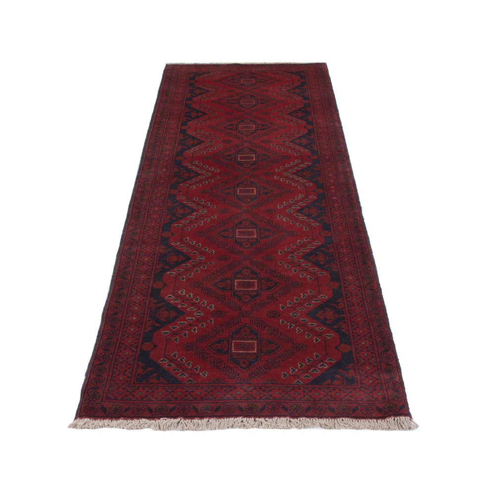 Läufer Afghan - Kunduz - 290 x 80 cm - dunkelrot - Image 6