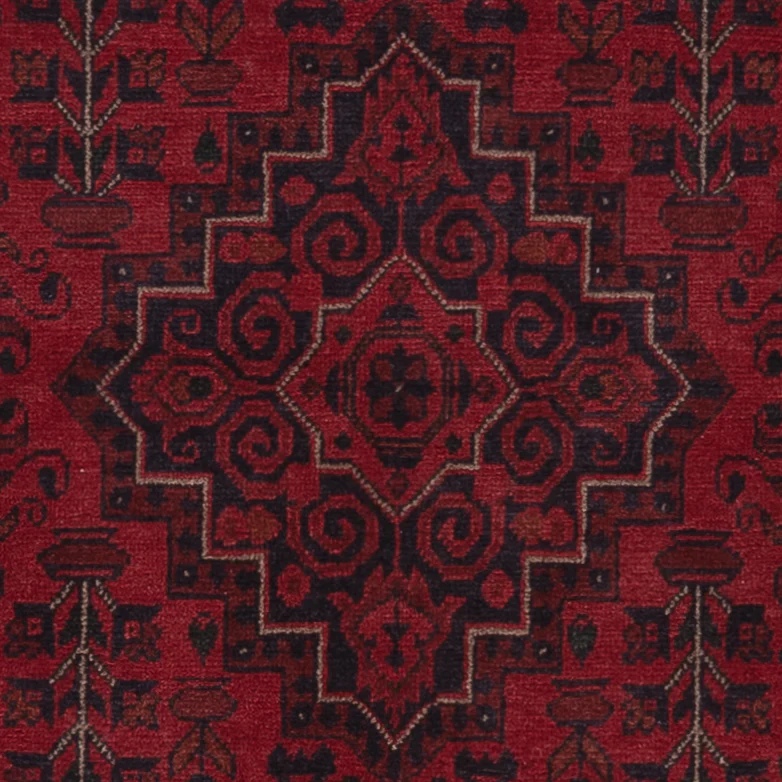 Läufer Afghan - Kunduz - 298 x 81 cm - dunkelrot - Image 2