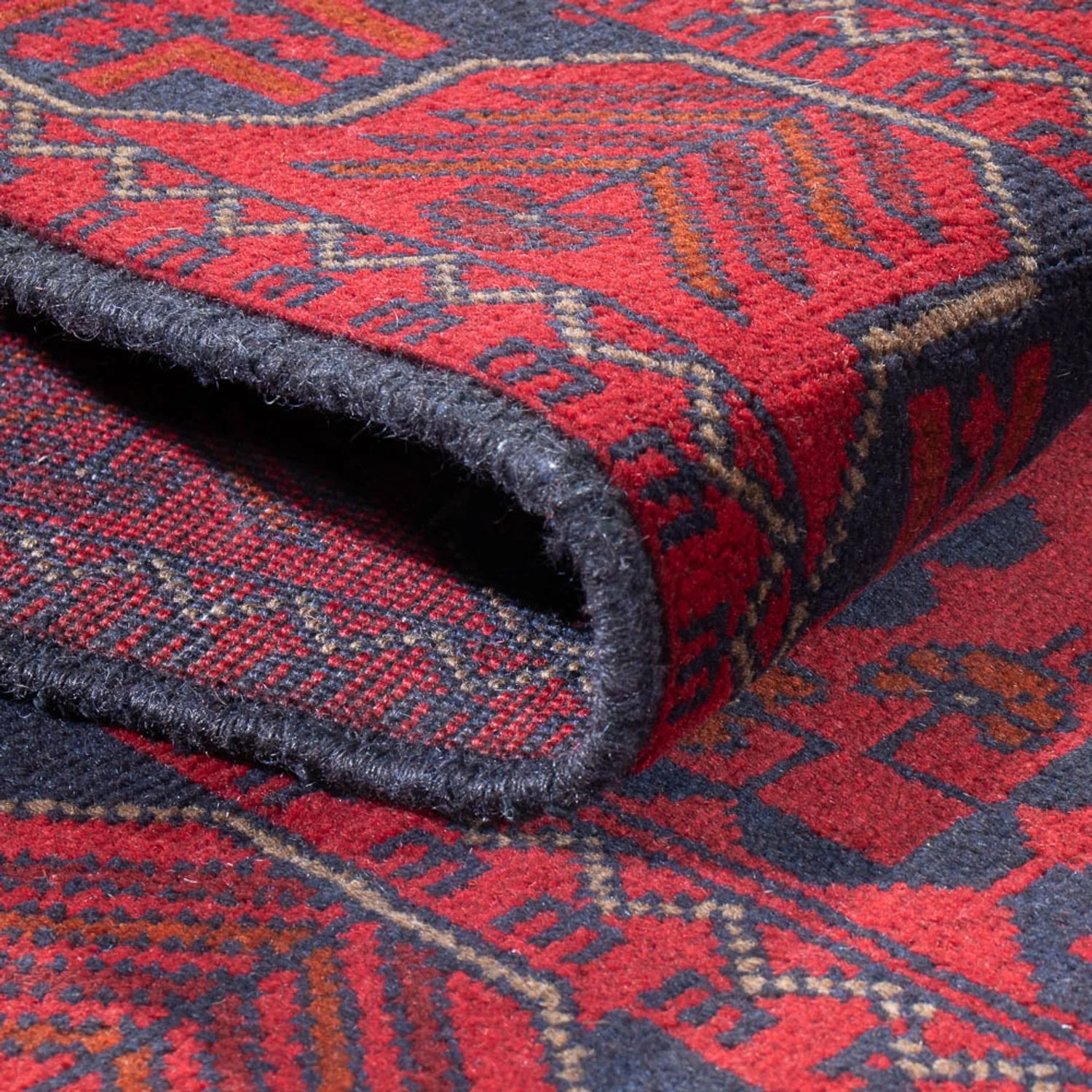 Läufer Afghan - Kunduz - 390 x 80 cm - rot - Image 4