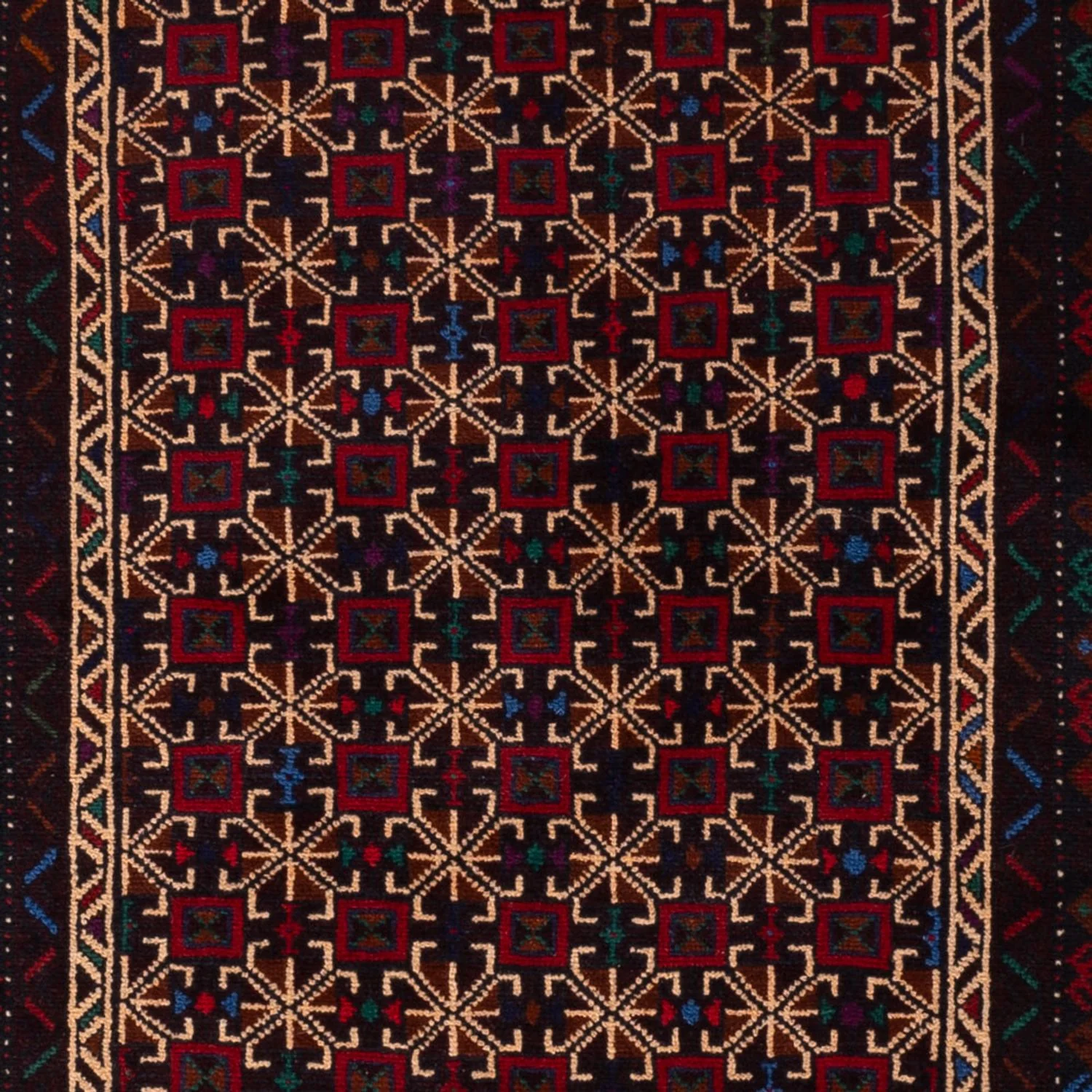Läufer Belutsch - 200 x 114 cm - dunkelrot - Image 2