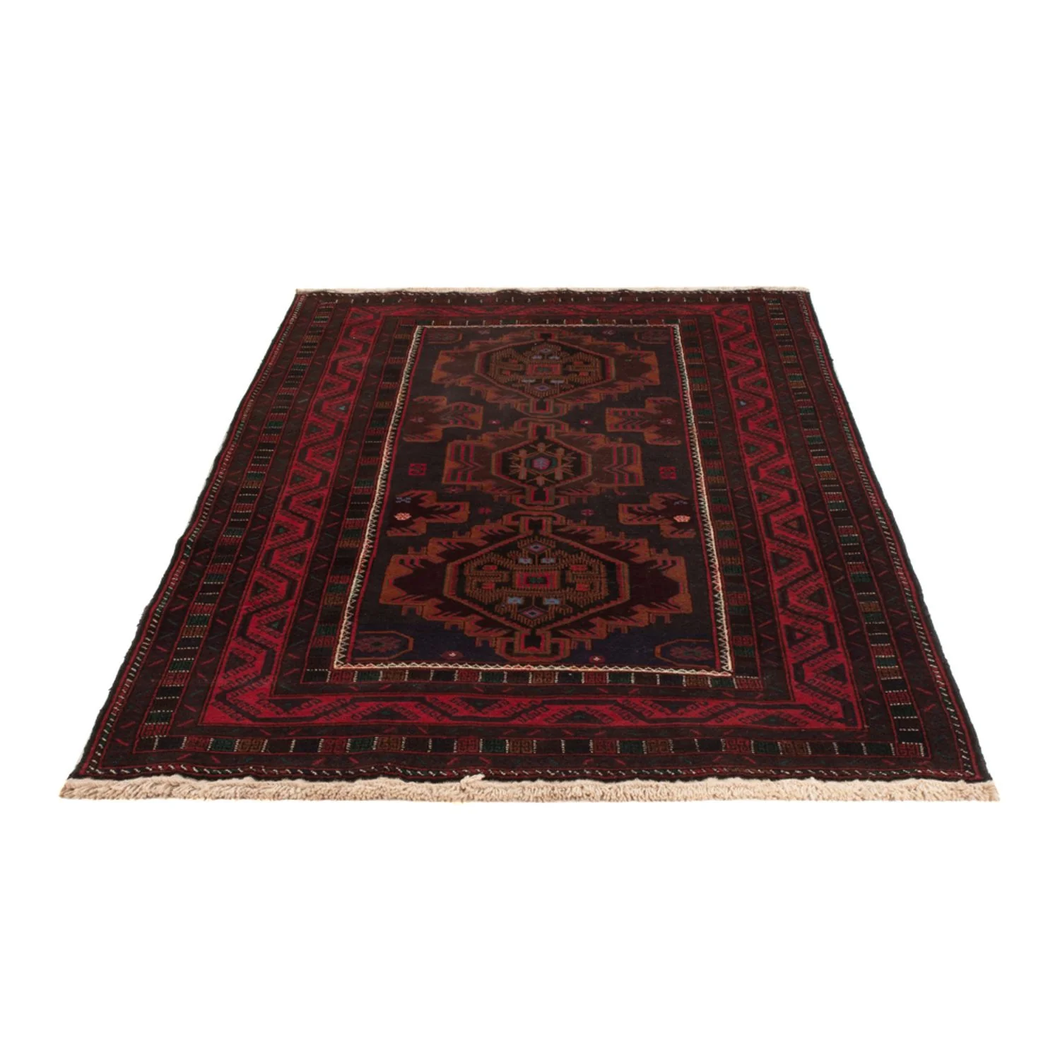 Läufer Belutsch - 227 x 129 cm - dunkelrot - Image 5