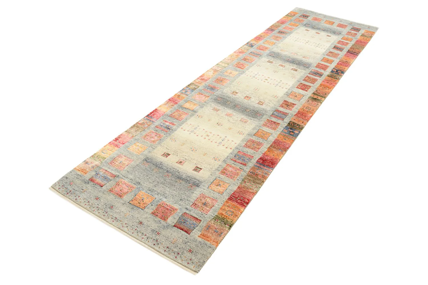 Läufer Gabbeh - Loribaft Indus - 295 x 82 cm - mehrfarbig - Image 3