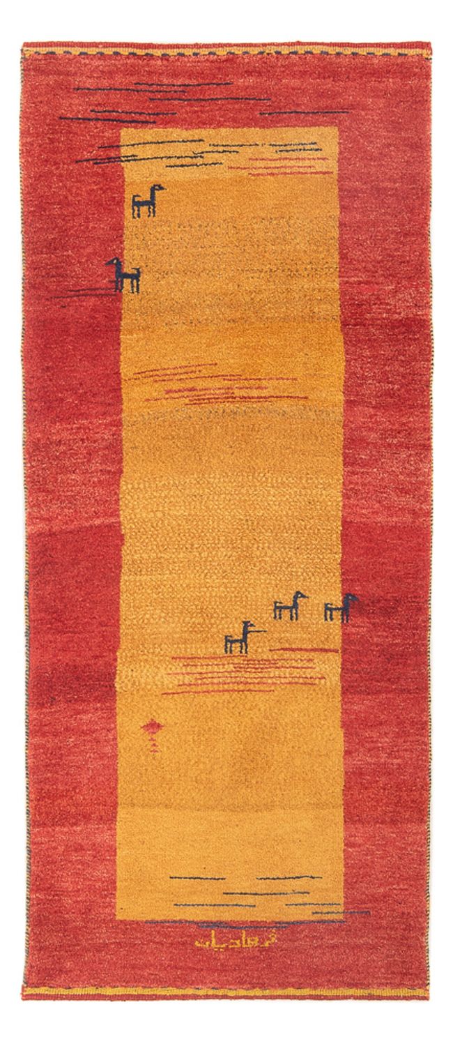 Gabbeh Persisch Teppich 177x75cm - Perserteppich Wollteppich