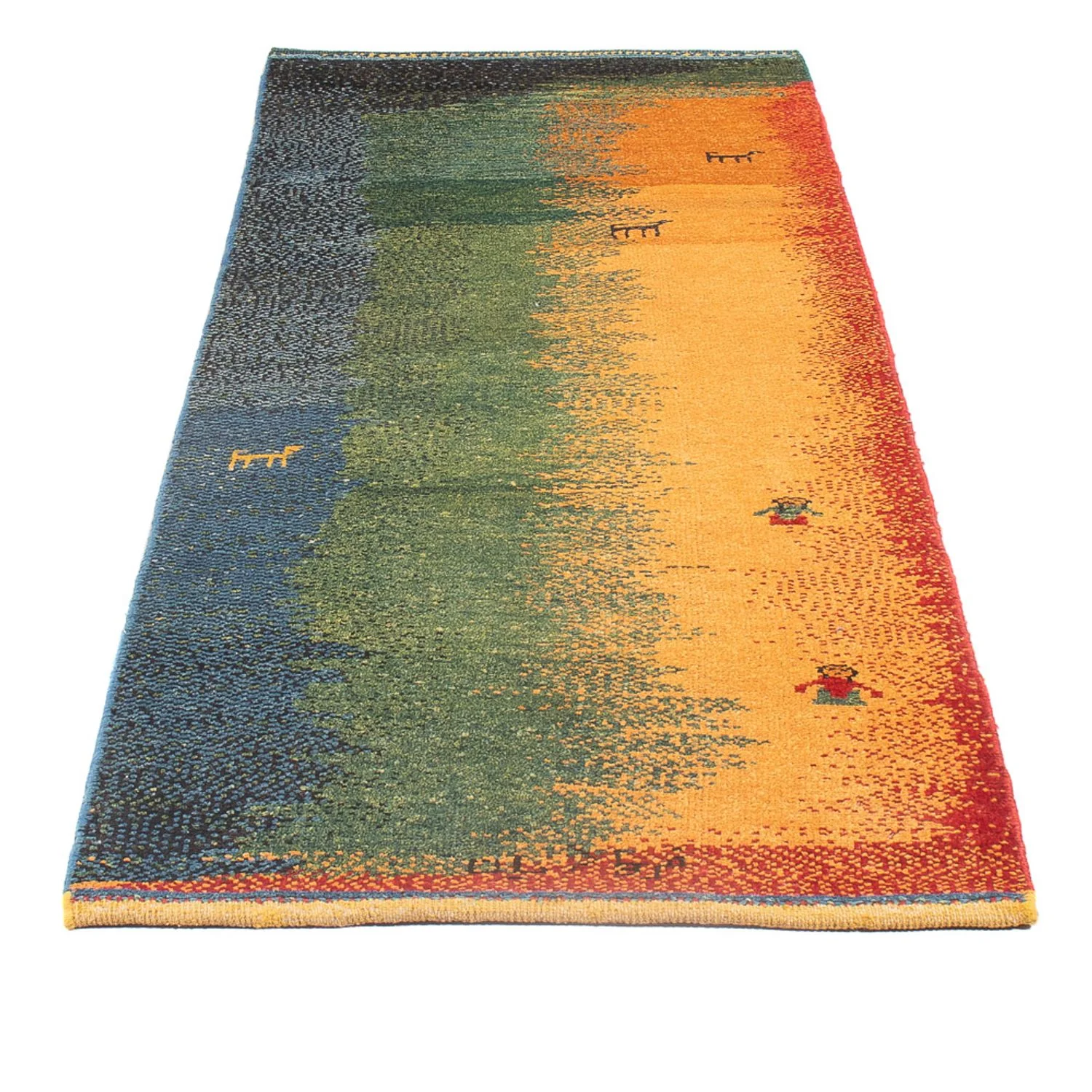 Gabbeh Persisch Teppich 202x68cm - Perserteppich Wollteppich - Image 5