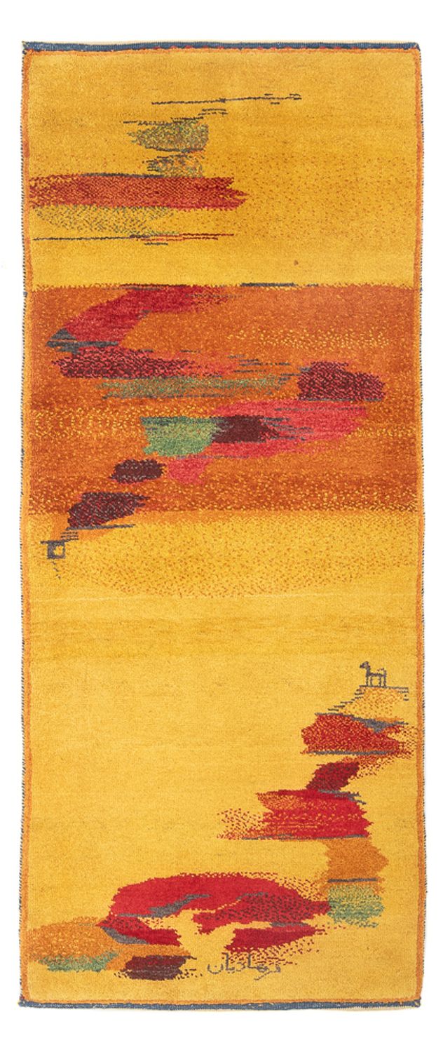 Gabbeh Persisch Teppich 213x85cm - Perserteppich Wollteppich