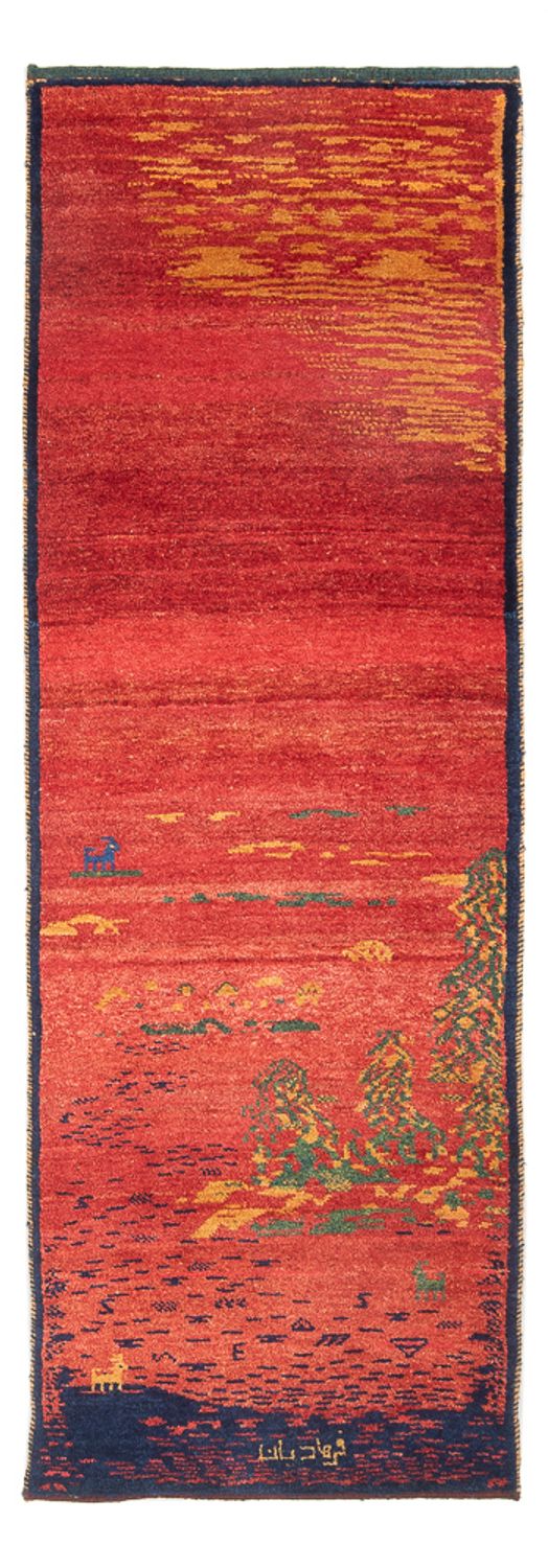 Gabbeh Persisch Teppich 235x75cm - Perserteppich Wollteppich