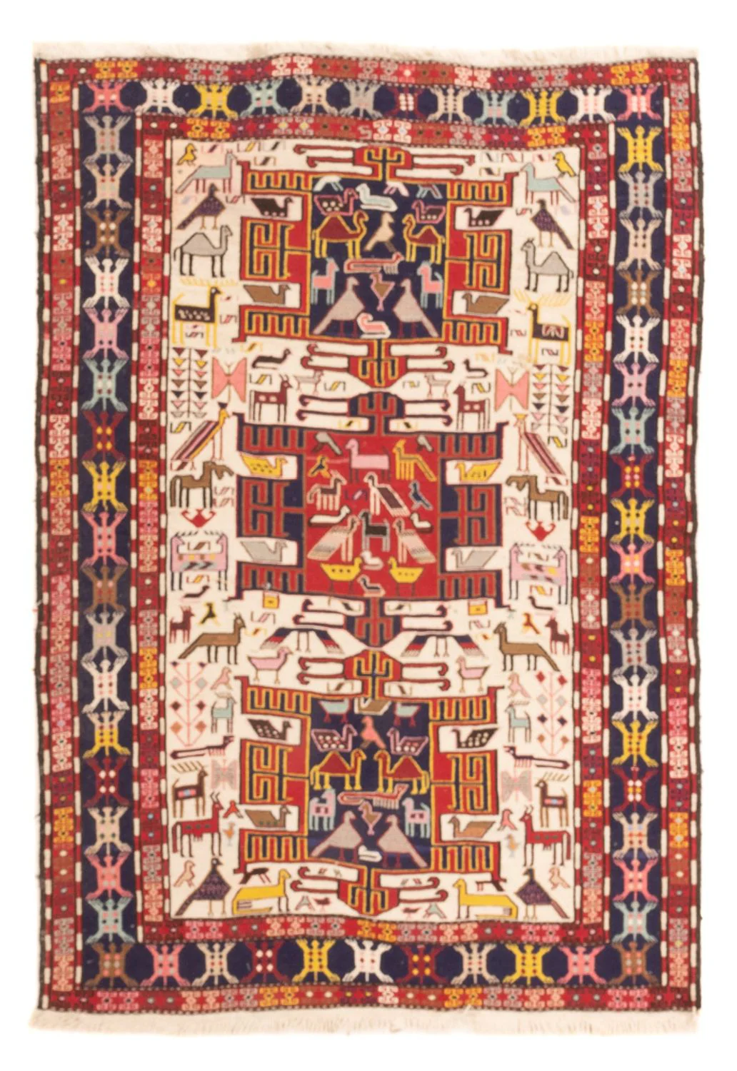 Kelim Seide Teppich 135x109cm
