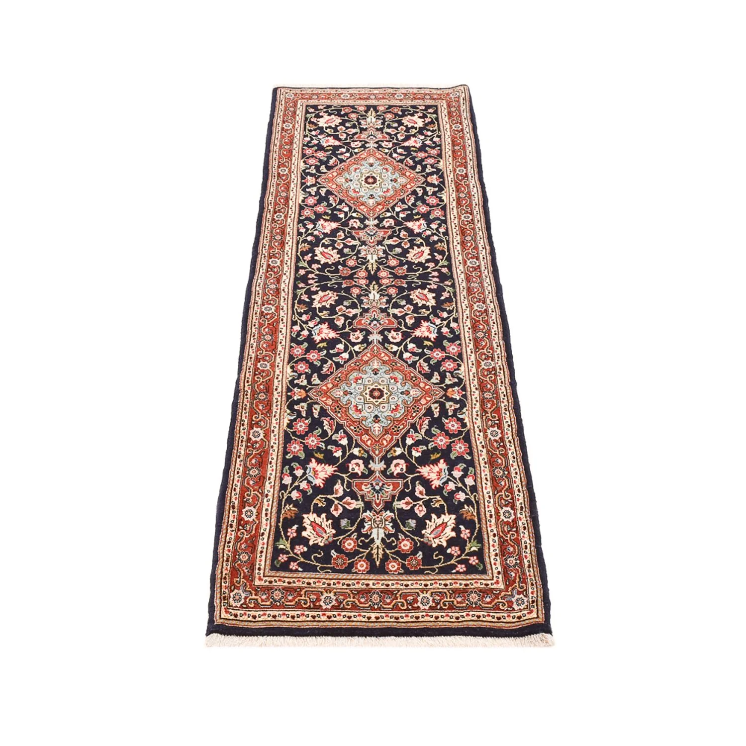 Läufer Perser - Ghom - Royal - 202 x 60 cm - dunkelblau - Image 5