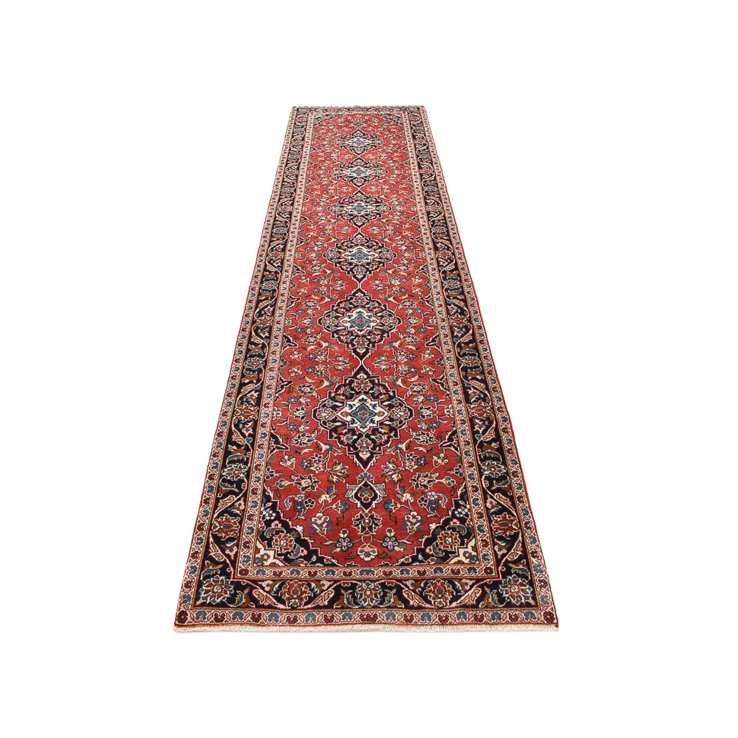 LĂ€ufer Perser - Keshan - 397 x 95 cm - hellrot - Image 5