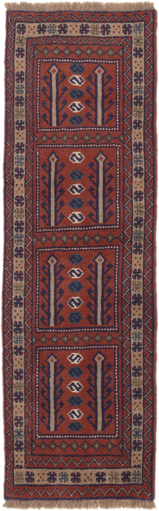 Läufer Perser - Nomadic - 195 x 60 cm - dunkelrot