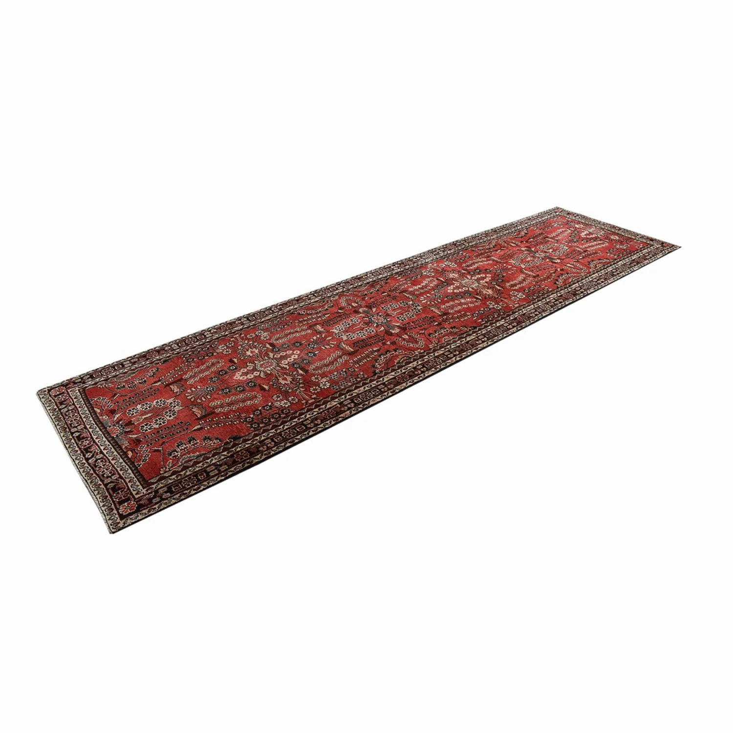 Läufer Perser - Täbriz - 398 x 110 cm - rot - Image 5