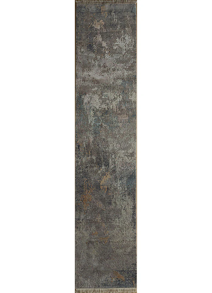 Läufer Woll - 360 x 75 cm - dunkelgrau