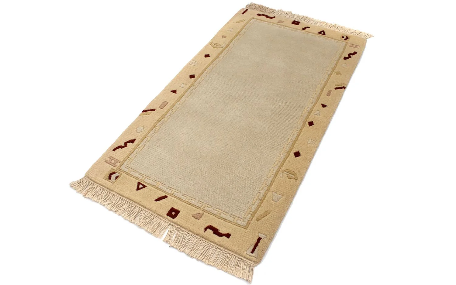 Nepal Teppich 140 x 70 cm - beige - Image 3
