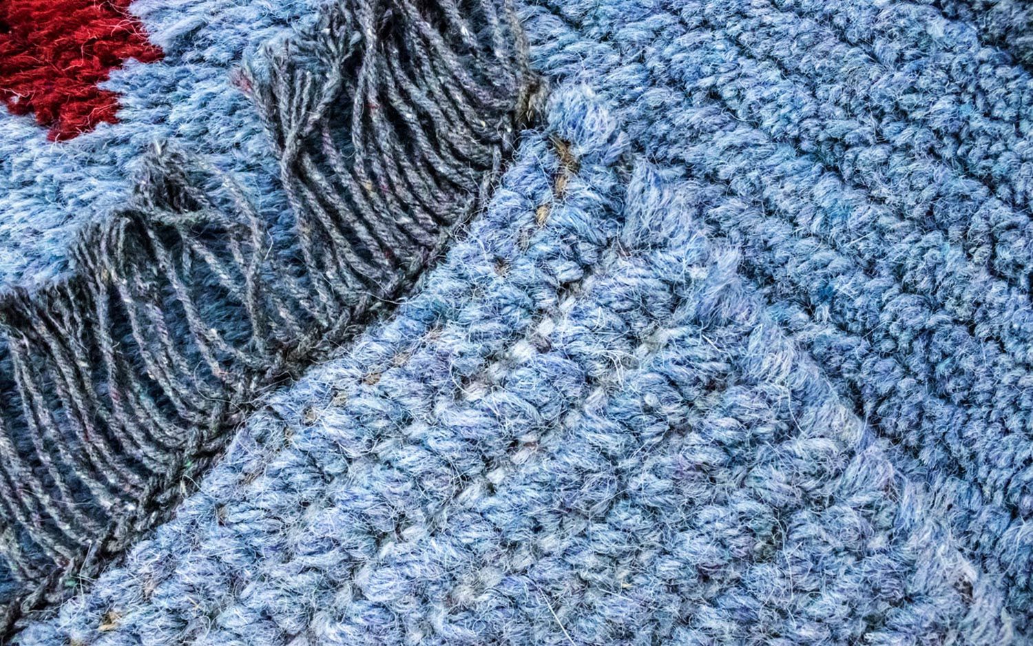 Nepal Teppich 140 x 70 cm - hellblau - Image 3