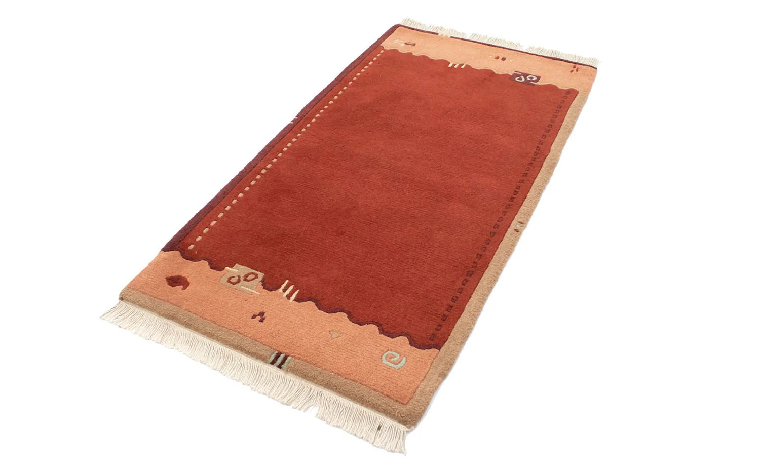 Nepal Teppich 140 x 70 cm - orange - Image 5